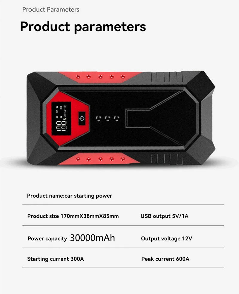 Car Booster 30000mAh – Emergency Kit